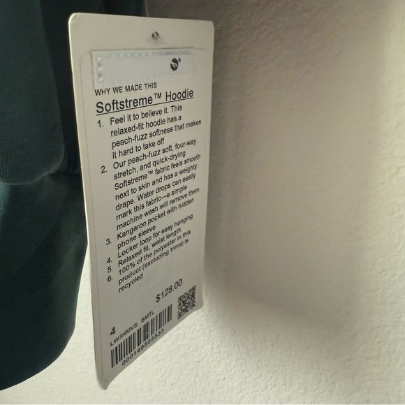 NWT Lululemon Softstreme Hoodie Storm Teal Size 4 - Picture 4 of 10